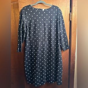 Old Navy Black and White polka dot jersey dress